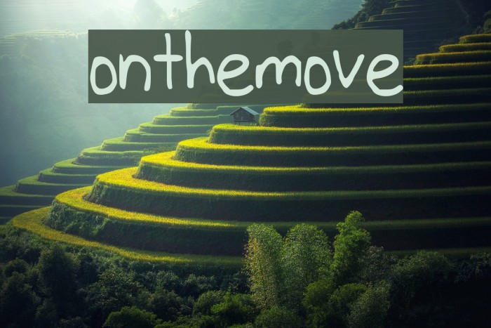 onthemove Font examples