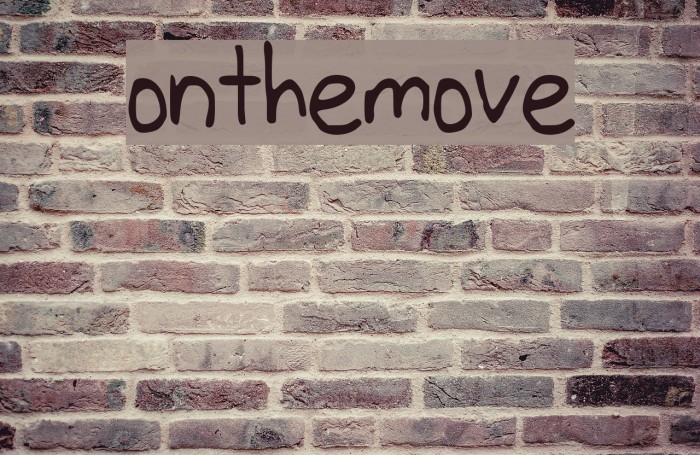 onthemove Font examples