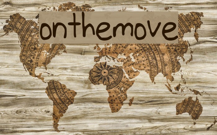 onthemove Font examples