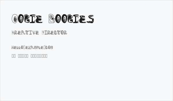 Oogie Boogies Business Card