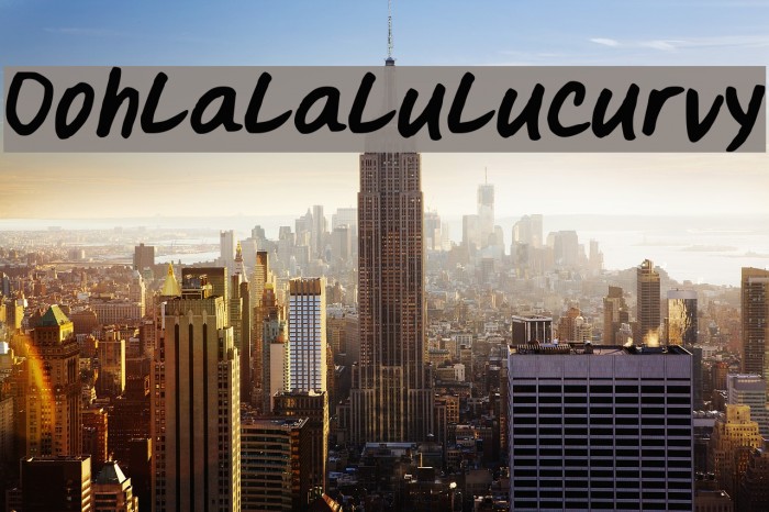 Oohlalalulucurvy Font examples