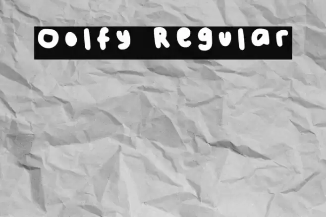 Oolfy Regular Шрифта examples