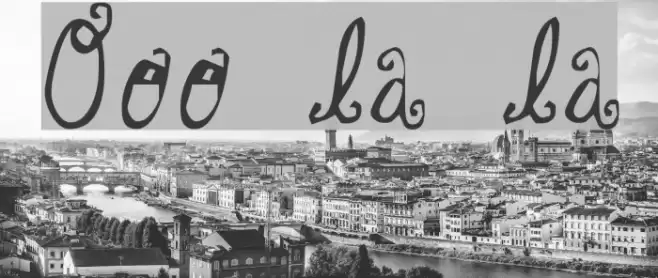Ooo la la Шрифта examples