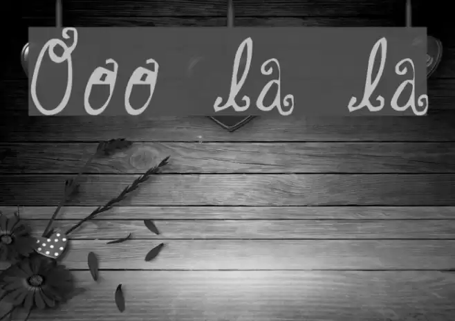 Ooo la la Шрифта examples
