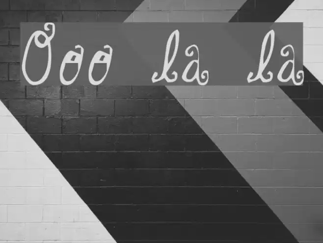 Ooo la la Шрифта examples