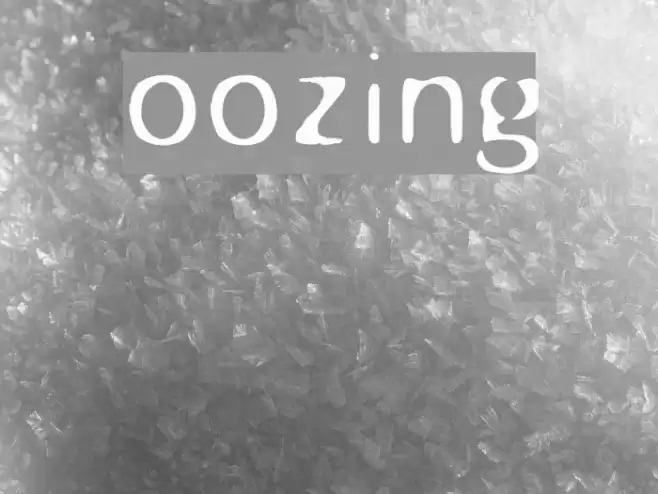 oozing Schriftart examples