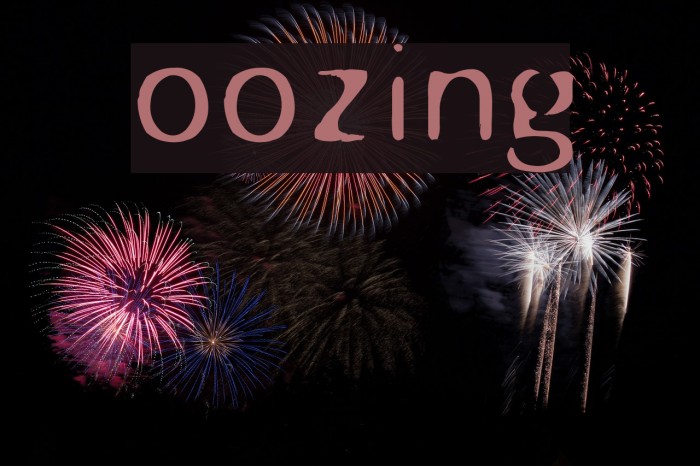 oozing Schriftart examples