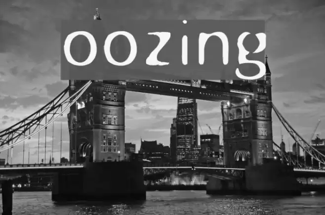 oozing Schriftart examples