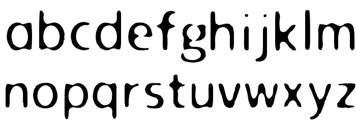 oozing Schriftart Kleinbuchstaben