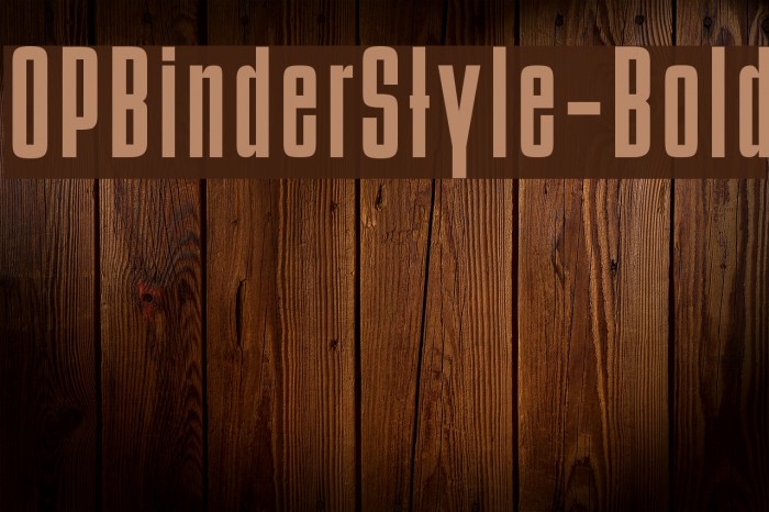 OPBinderStyle-Bold Font examples