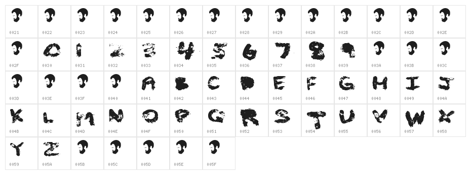 OPN Cleagh E Character Map