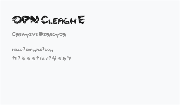 OPN Cleagh E Business Card