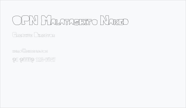 OPN Malatashito Naked Business Card