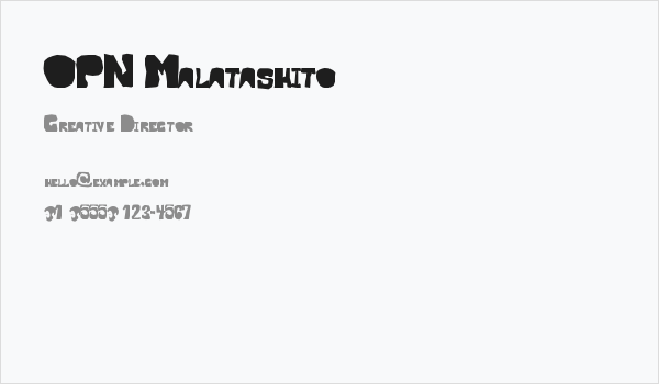 OPN Malatashito Business Card