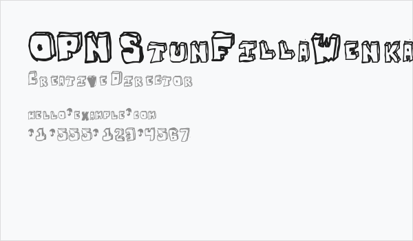 OPN StunFillaWenkay Business Card