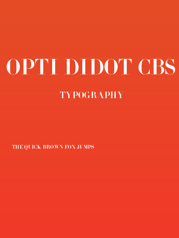OPTI Didot CBS Special Poster
