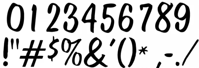 OPTIAction-Brush Font OTHER CHARS