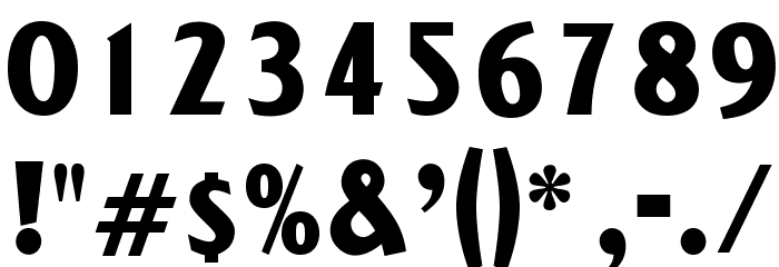 OPTIActon-Heavy Font OTHER CHARS