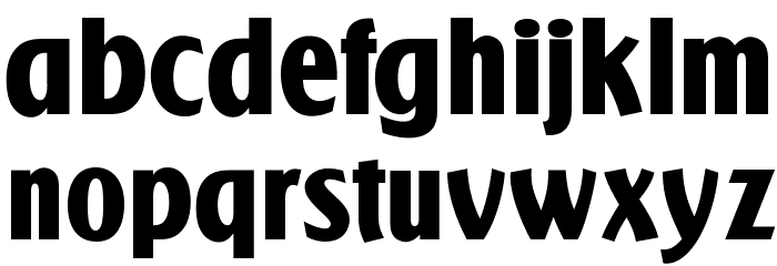 OPTIActon-Heavy Font LOWERCASE