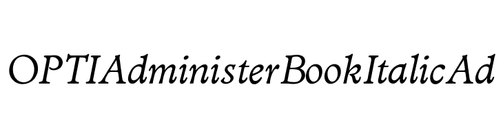 OPTIAdministerBookItalicAd Font