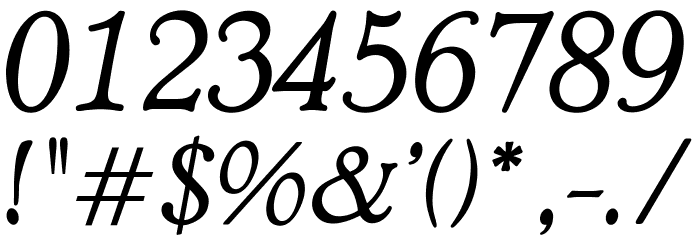 OPTIAdministerBookItalicAd Font OTHER CHARS