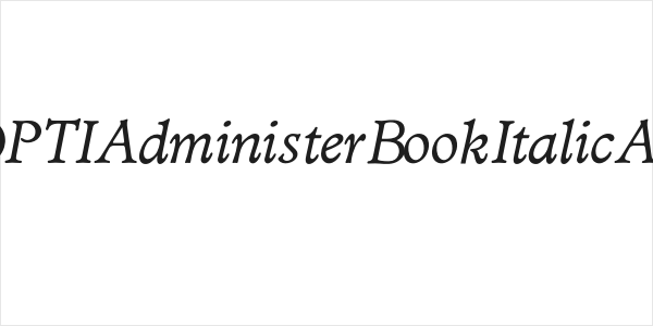 OPTIAdministerBookItalicAd Logo