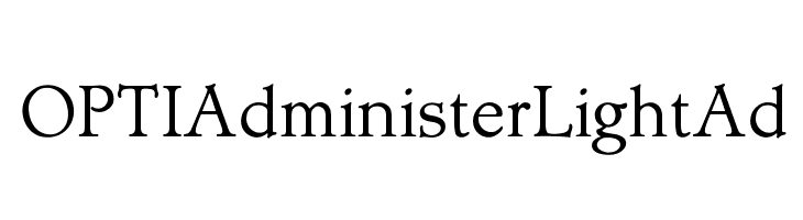OPTIAdministerLightAd Font