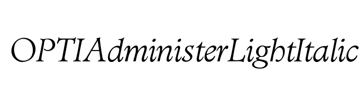 OPTIAdministerLightItalic Font