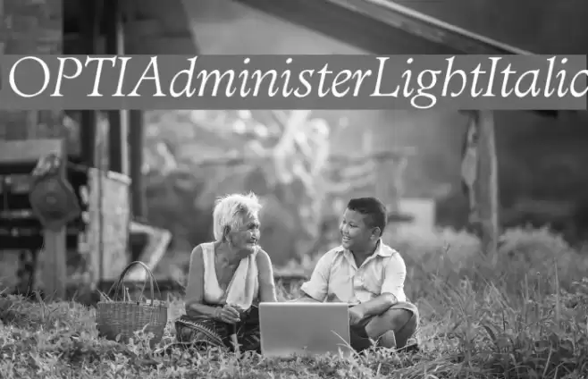 OPTIAdministerLightItalic Font examples