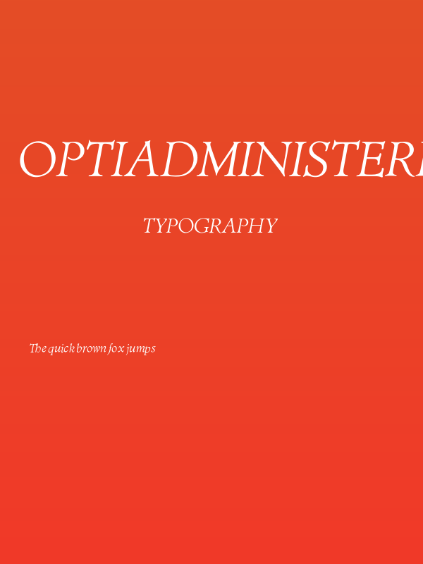 OPTIAdministerLightItalic Poster