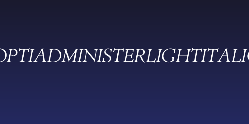 OPTIAdministerLightItalic Social Header