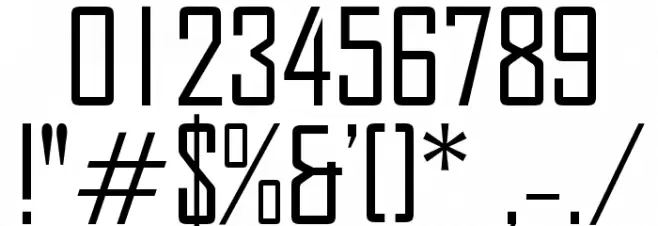 OPTIAgency-Gothic Font OTHER CHARS