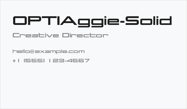 OPTIAggie-Solid Business Card