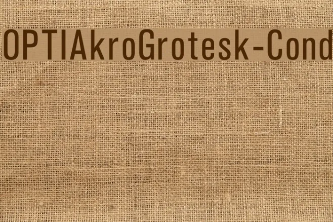 OPTIAkroGrotesk-Cond Example 2
