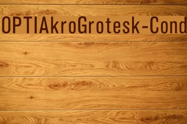 OPTIAkroGrotesk-Cond Example 3