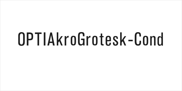 OPTIAkroGrotesk-Cond Logo