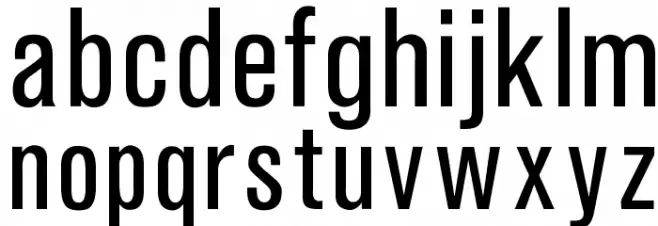 OPTIAkroGrotesk-Cond Schriftart Kleinbuchstaben