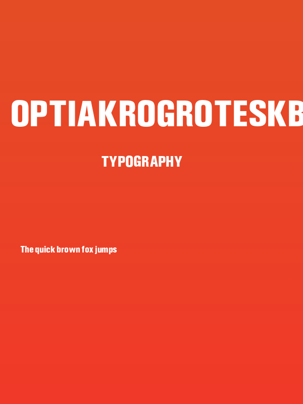 OPTIAkrogroteskBlack-Cond Poster