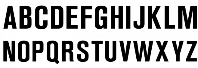 OPTIAkrogroteskBold-Cond Font Litere mari