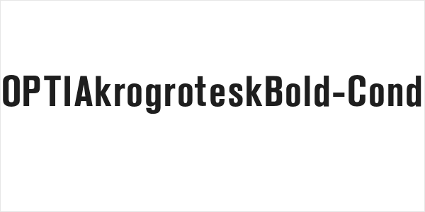 OPTIAkrogroteskBold-Cond Logo