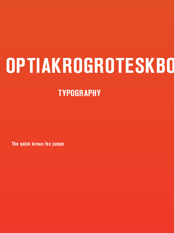 OPTIAkrogroteskBold-Cond Poster