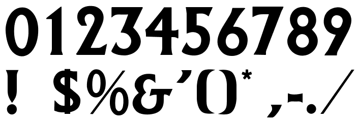 OPTIAlert-Bold Font OTHER CHARS