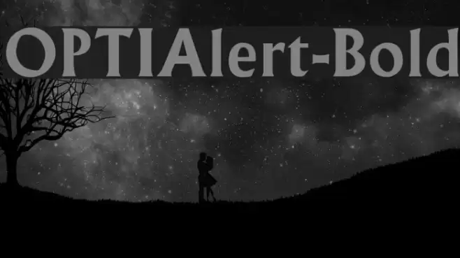 OPTIAlert-Bold Шрифта examples