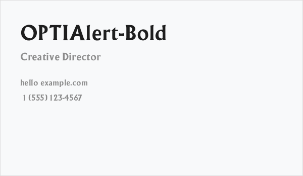 OPTIAlert-Bold Business Card