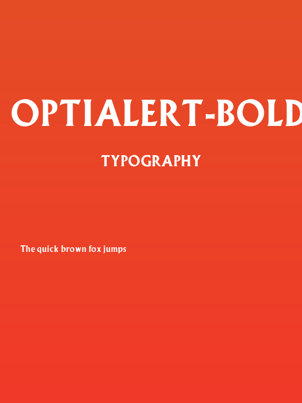 OPTIAlert-Bold Poster