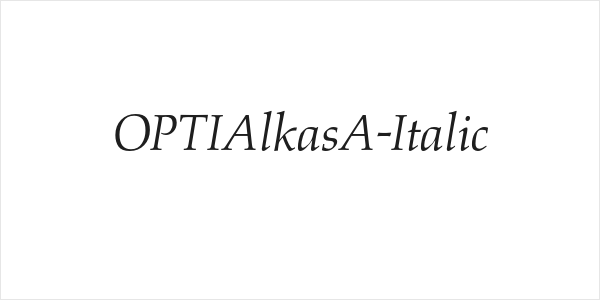 OPTIAlkasA-Italic Logo