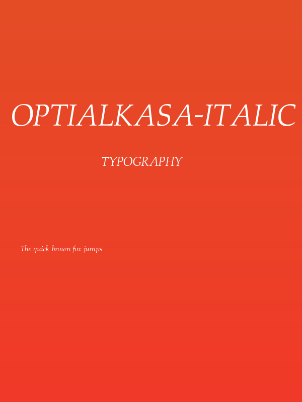 OPTIAlkasA-Italic Poster