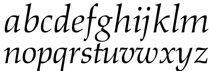 OPTIAlkasA-Italic Font LOWERCASE