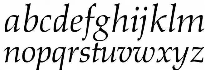 OPTIAlkasA-Italic फ़ॉन्ट लोअरकेस