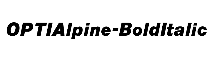OPTIAlpine-BoldItalic Font